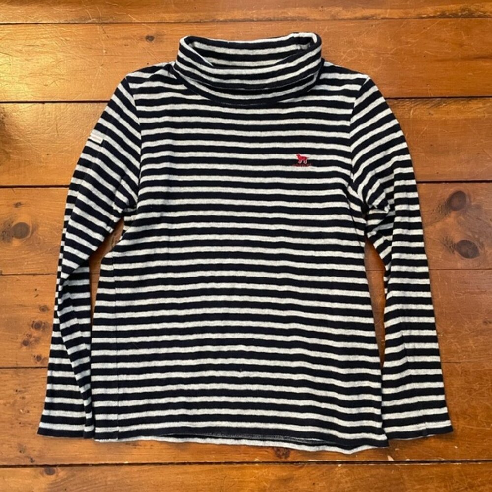 Dog Dept Santa Monica California Navy Striped Top - Picture 2 of 12